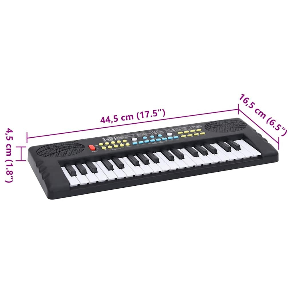 37 Keys Piano Electric Keyboard with Microphone for Kids - Kids Electric Cars & Toys