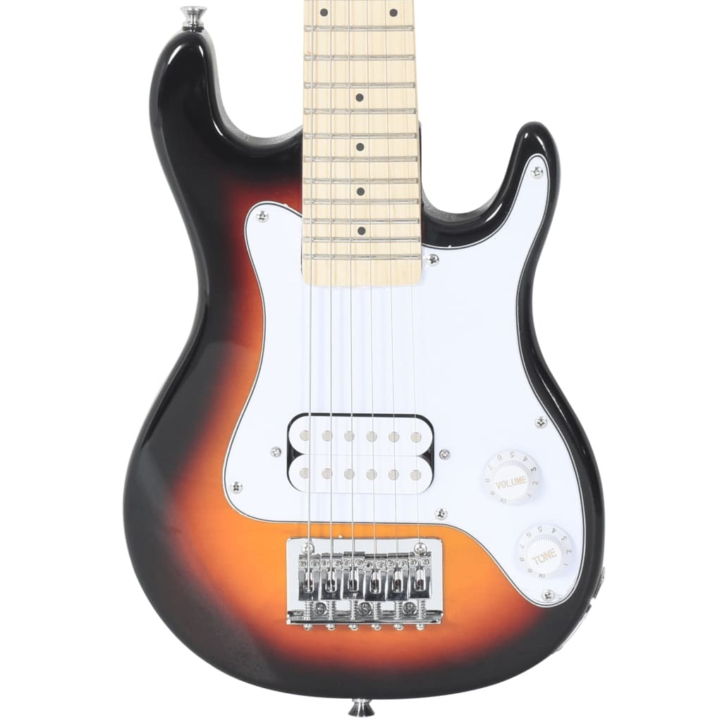 Electric Guitar for Kids with Bag Brown and White 3/4 30" - Kids Electric Cars & Toys