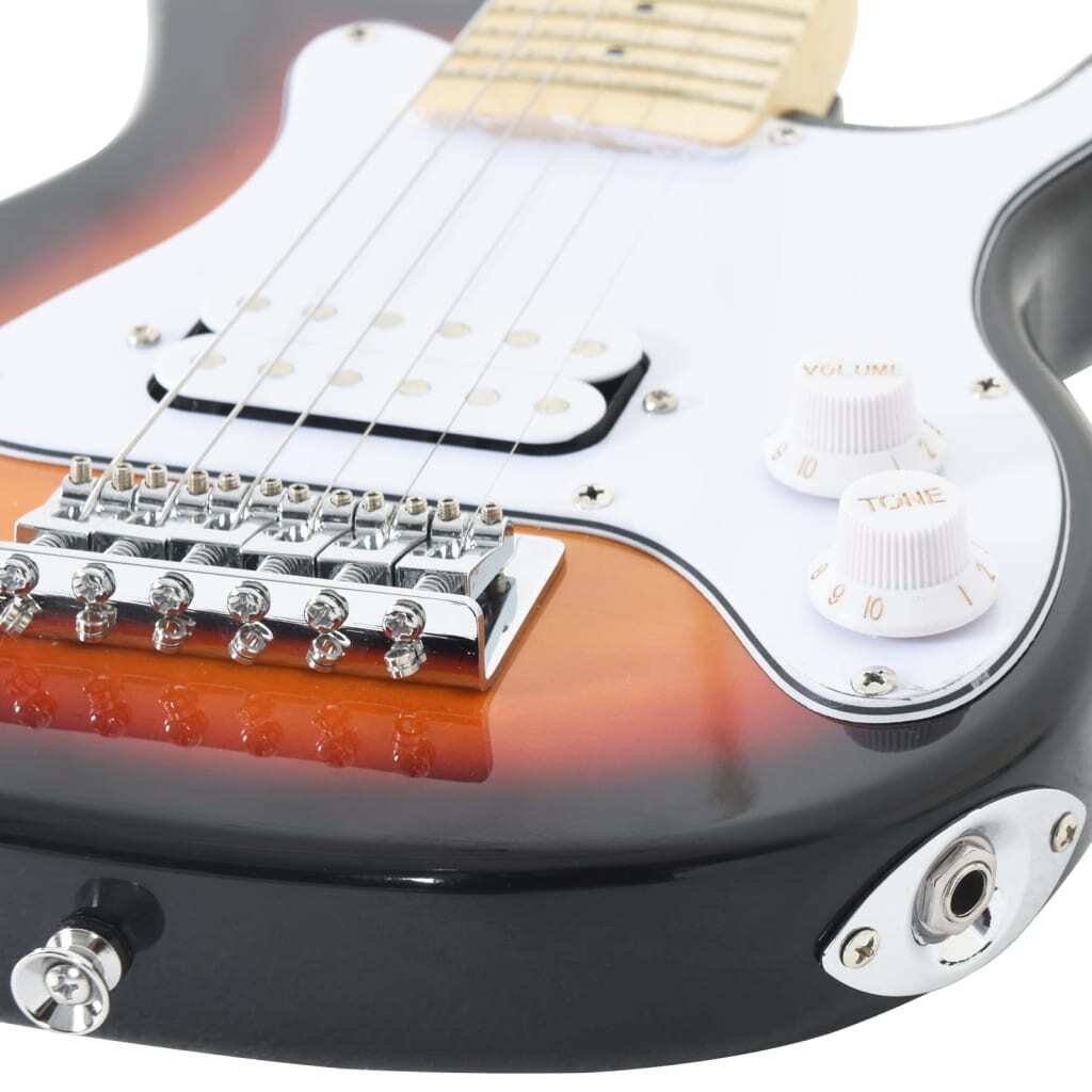 Electric Guitar for Kids with Bag Brown and White 3/4 30" - Kids Electric Cars & Toys