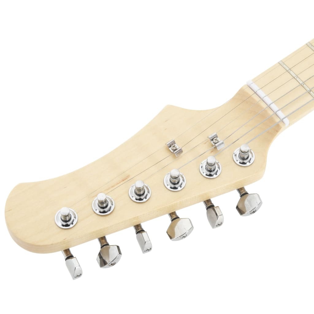 Electric Guitar for Kids with Bag Brown and White 3/4 30" - Kids Electric Cars & Toys
