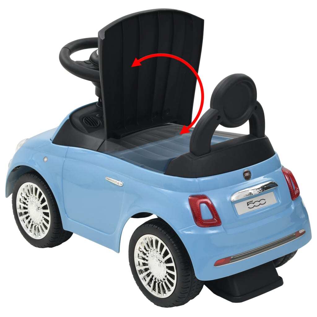 Fiat 500 Blue Ride-on Car - Kids Electric Cars & Toys