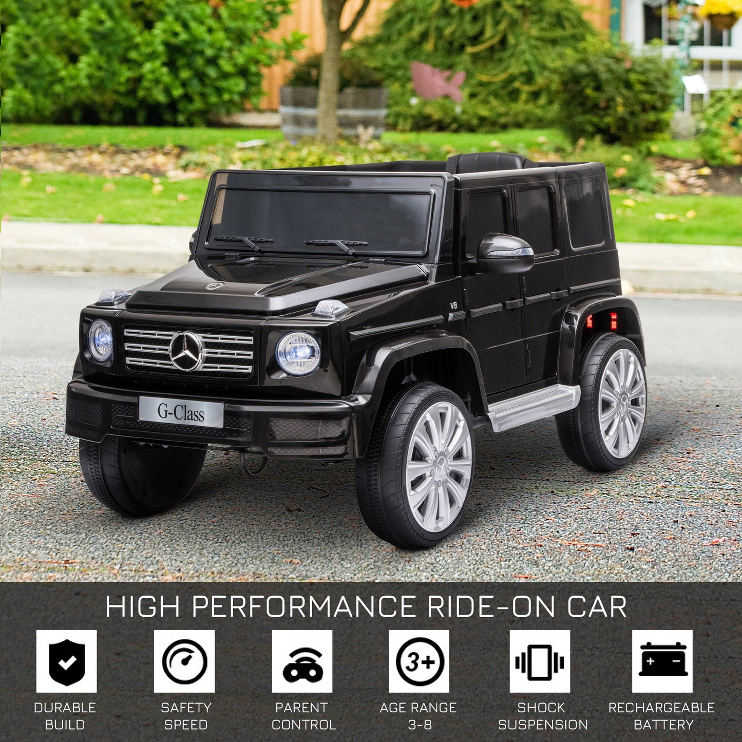 Mercedes Benz G500 12v Kids Electric Ride On Car Black - Kids Electric Cars & Toys