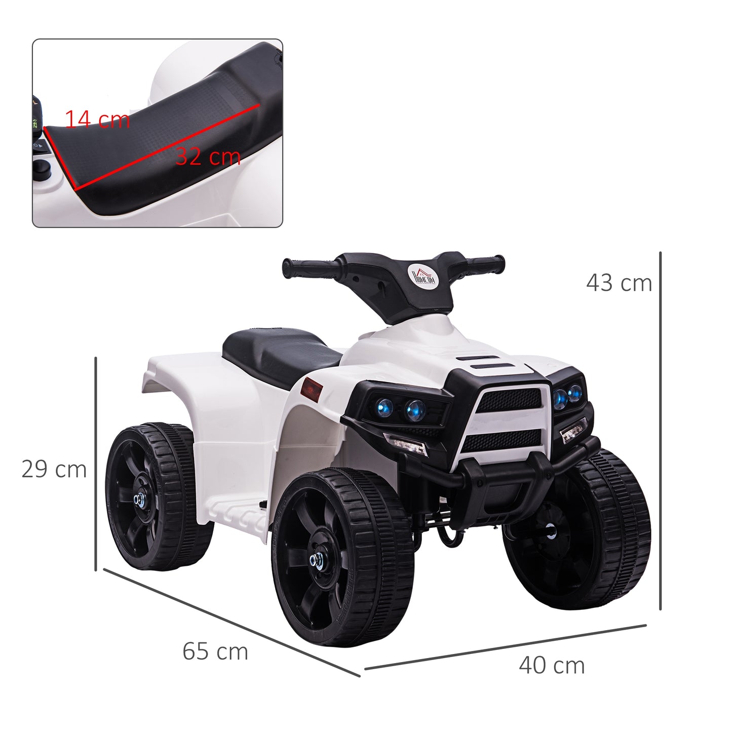 6 V Kids Ride on Cars Electric ATV for 18-36 months Toddlers +Black - Kids Electric Cars & Toys