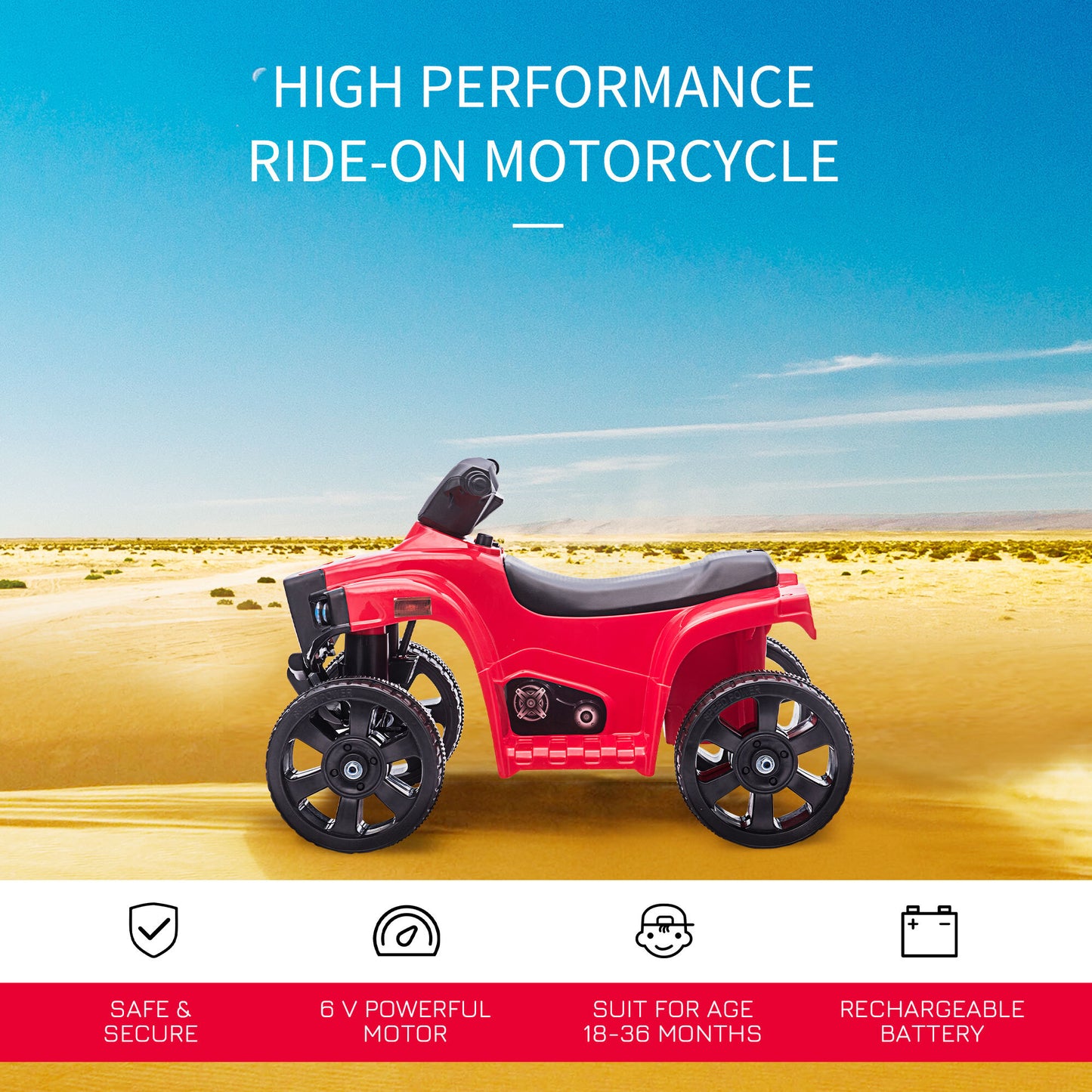 Quad Bike Atv 6v Kids Electric Ride On - Kids Electric Cars & Toys