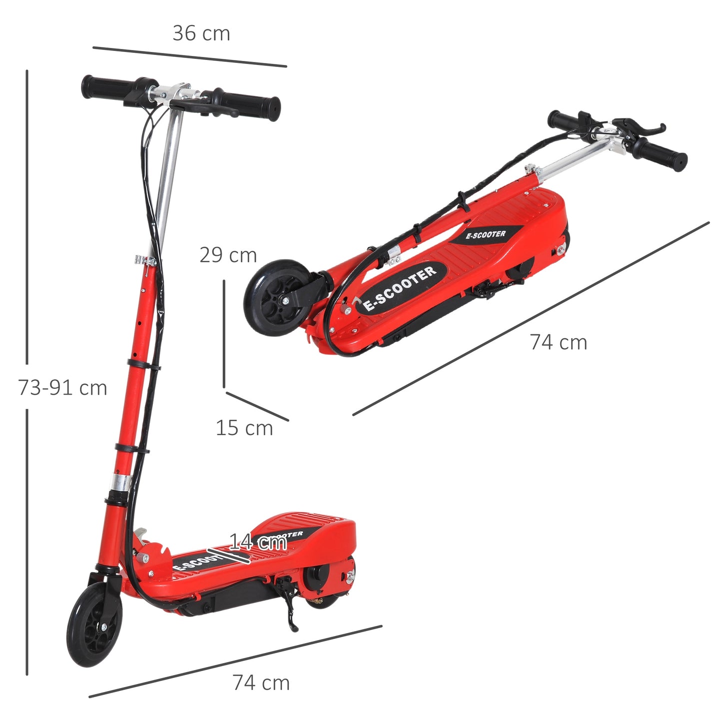 Electric Scooter 7-14 Adjustable Battery Power Pu Wheels - Kids Electric Cars & Toys