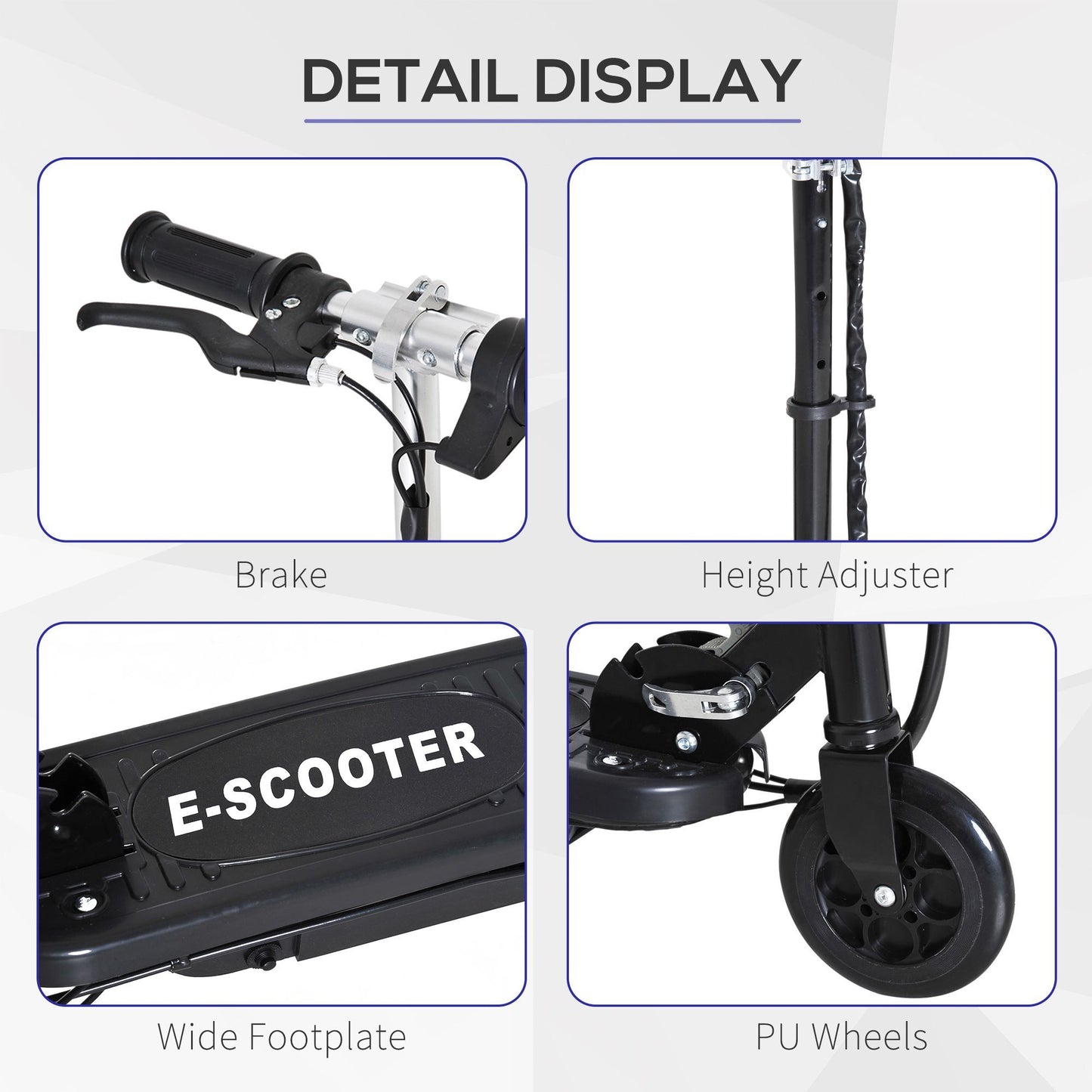 Electric Scooter 7-14 Adjustable Battery Power Pu Wheels - Kids Electric Cars & Toys
