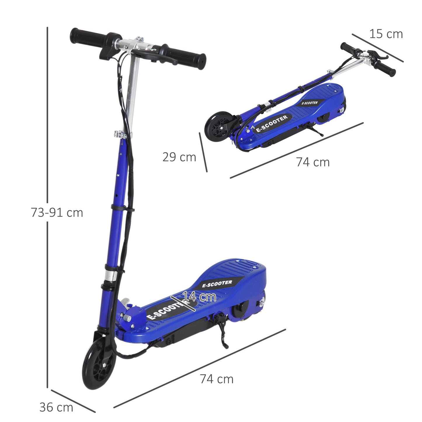 Electric Scooter 7-14 Adjustable Battery Power Pu Wheels - Kids Electric Cars & Toys