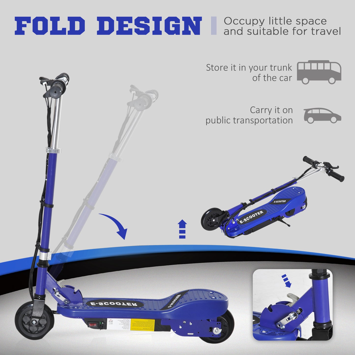Electric Scooter 7-14 Adjustable Battery Power Pu Wheels - Kids Electric Cars & Toys