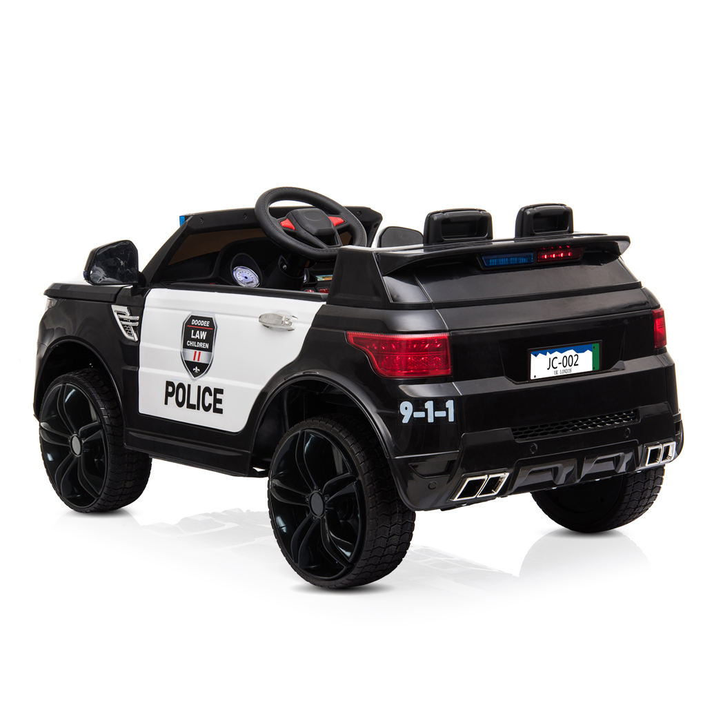 12V Kids Police Ride On Car Electric Cars 2.4G Remote Control, LED Flashing Light, Music & Horn. - Kids Electric Cars & Toys