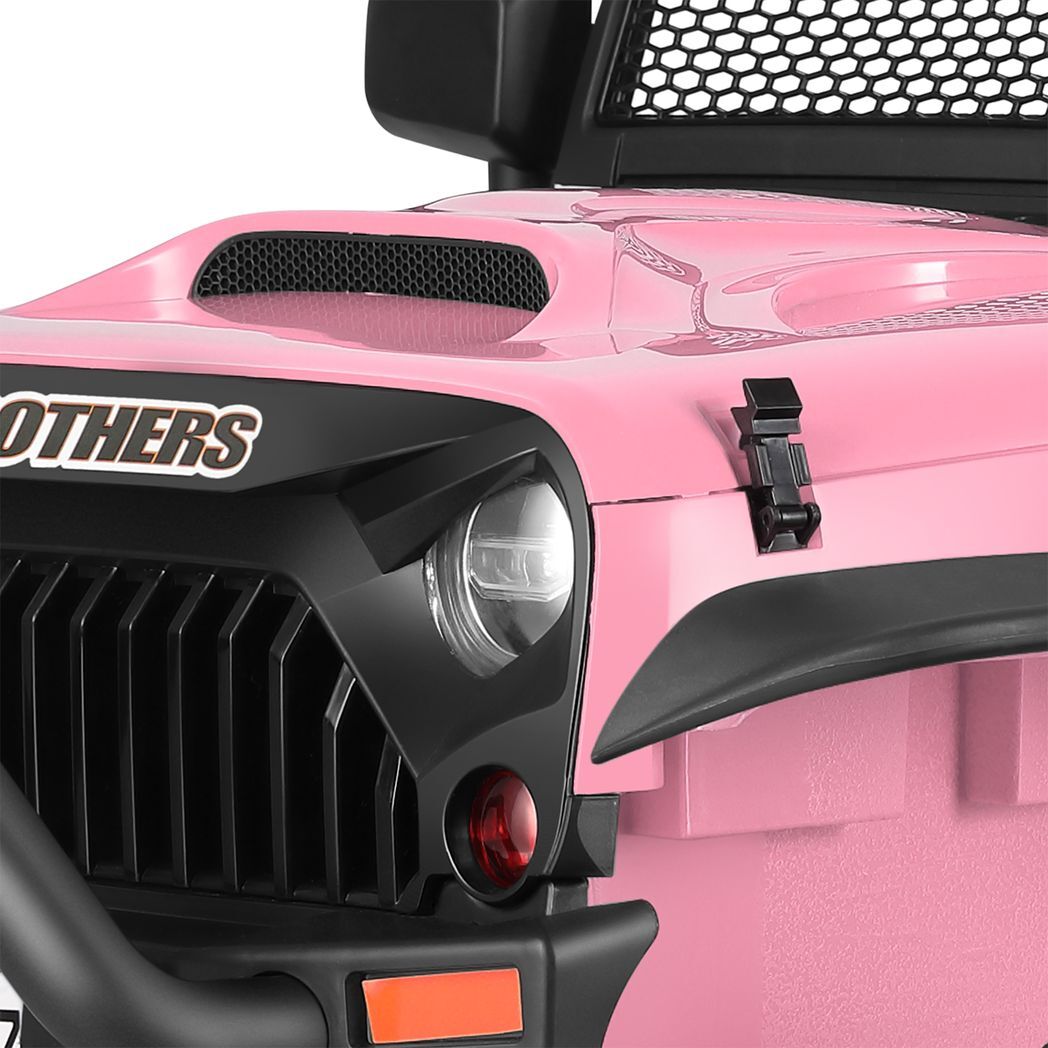 12V Battery Kids Electric Ride on Truck Car Pink Jeep Toys - Kids Electric Cars & Toys