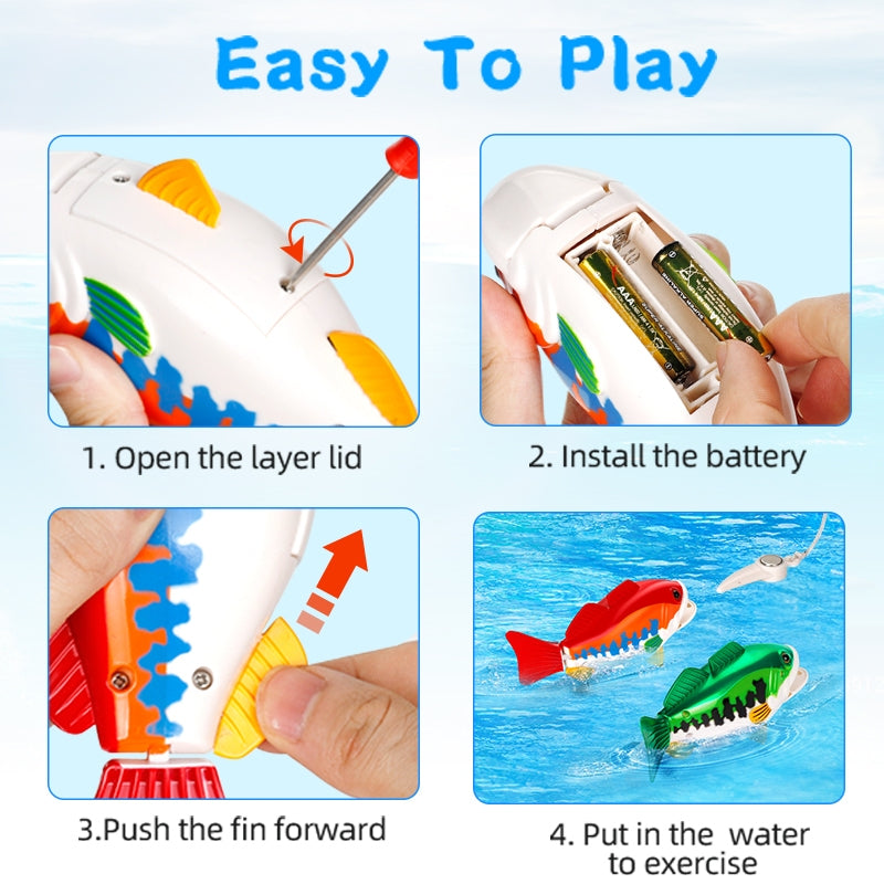 Kids Fishing Game Toy With 1 Adjustable Fishing Rod - Kids Electric Cars & Toys