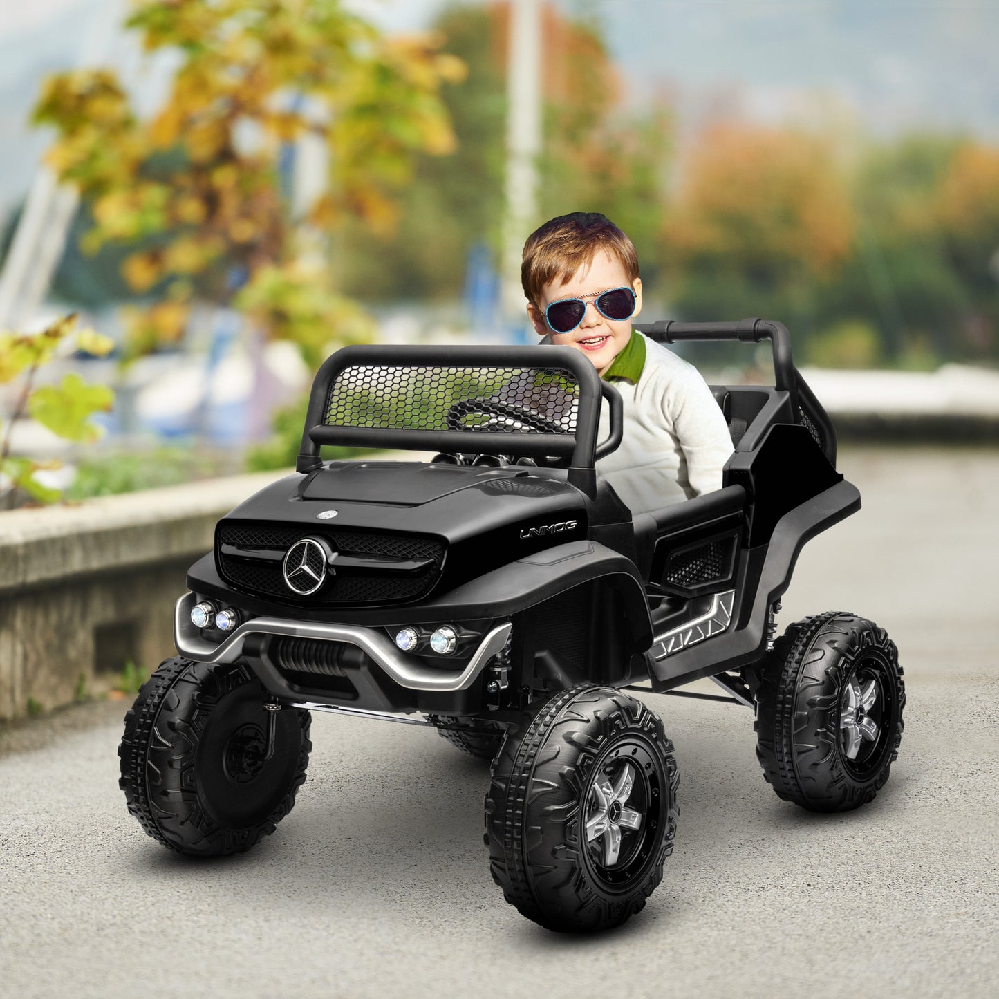 Kids Electric Ride on Car with Remote Control - Black - Kids Electric Cars & Toys