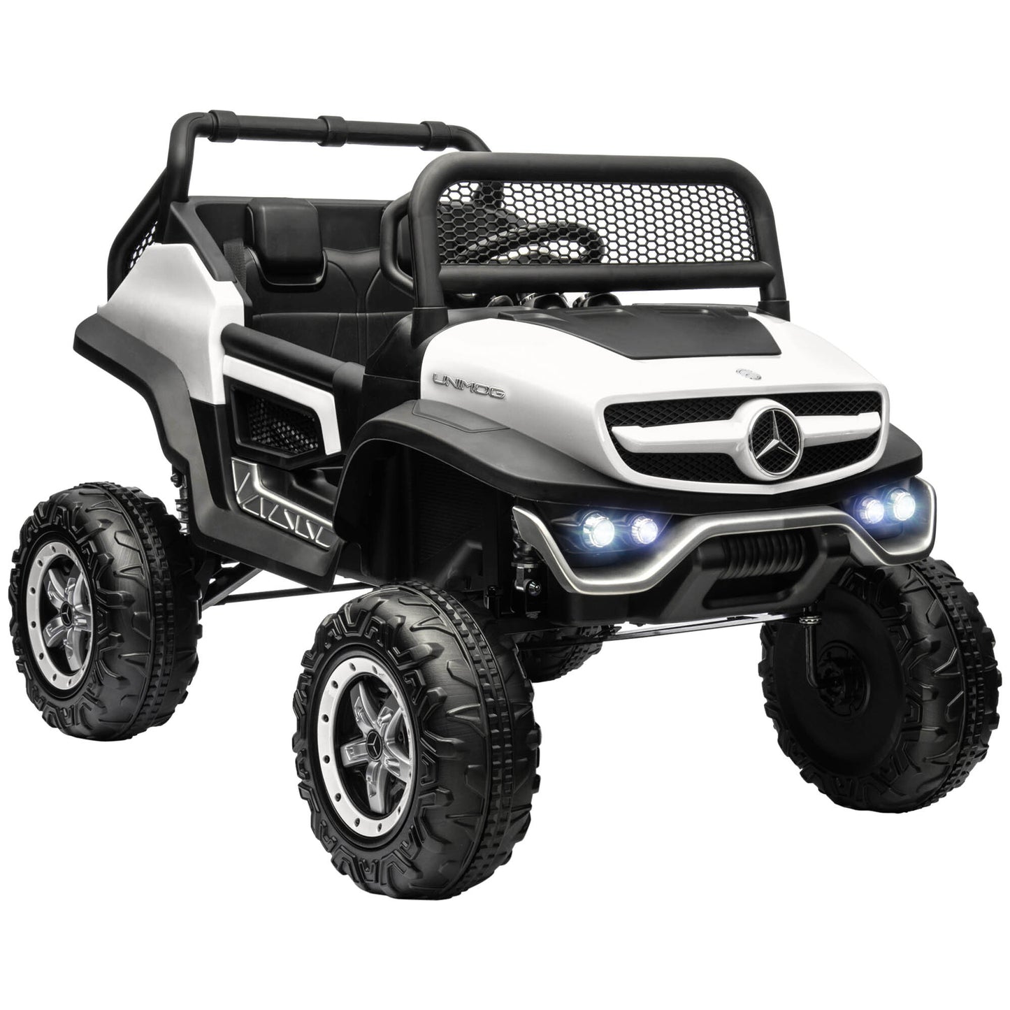 Kids Electric Ride on Car with Remote Control - White - Kids Electric Cars & Toys
