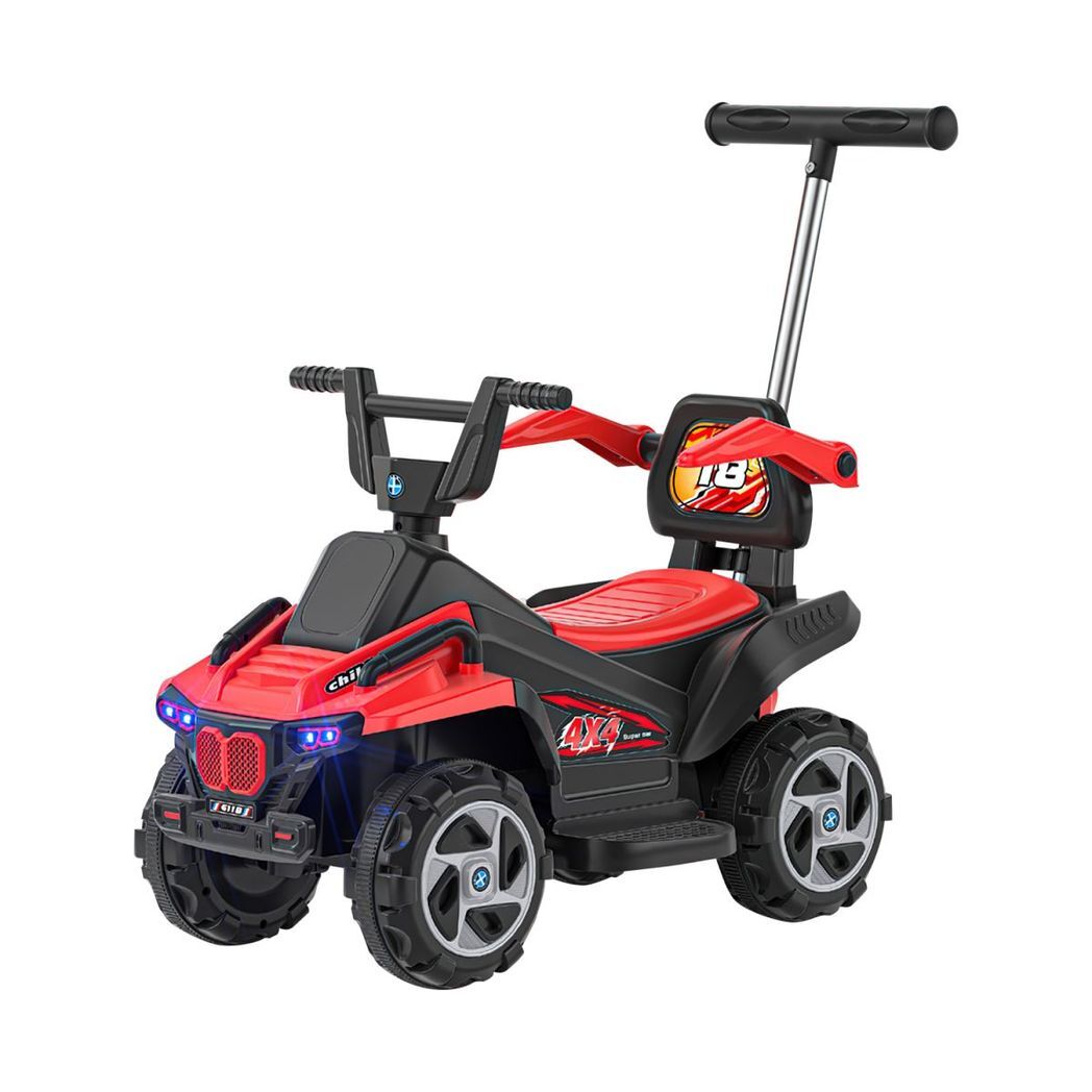 6V Kids Ride-On Electric ATV, 4-Wheeler Quad Car Toy with LED Headlights, Bluetooth - Kids Electric Cars & Toys