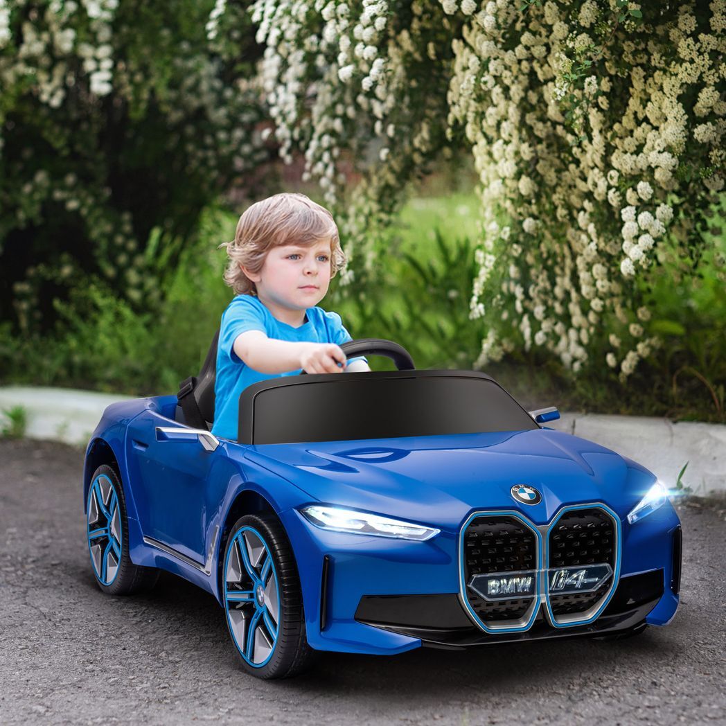 Licensed Bmw I4 12v Kids Electric Ride-on Car Blue - Kids Electric Cars & Toys