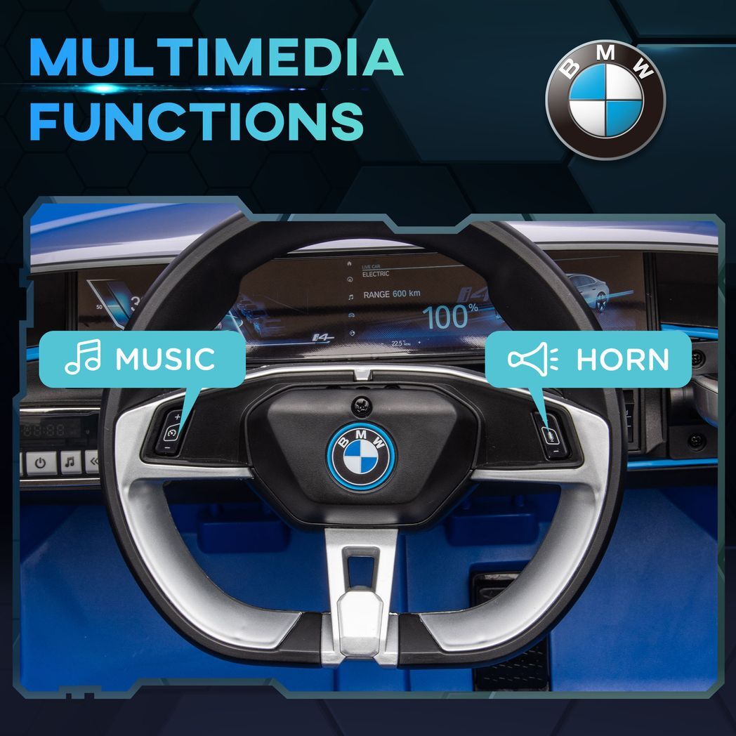 Licensed Bmw I4 12v Kids Electric Ride-on Car Blue - Kids Electric Cars & Toys
