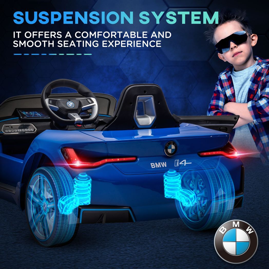 Licensed Bmw I4 12v Kids Electric Ride-on Car Blue - Kids Electric Cars & Toys