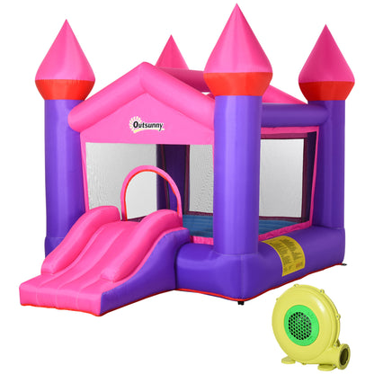 Bouncy Castle With Slide Inflatable Trampoline w/ Blower Multi-color -  Kids Electric Cars & Toys