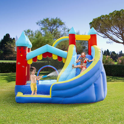 Kids Bouncy Castle with Slide Pool Trampoline Climbing Wall w/ Blower -  Kids Electric Cars & Toys