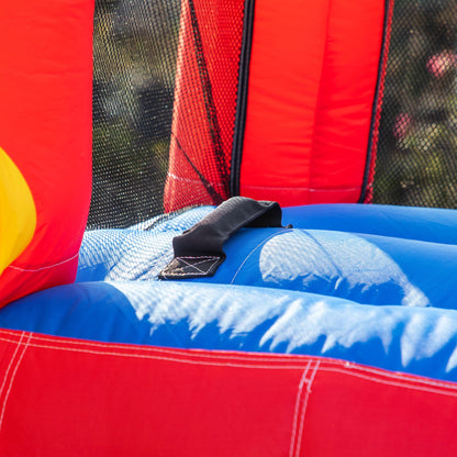 Kids Bouncy Castle with Slide Pool Trampoline Climbing Wall w/ Blower -  Kids Electric Cars & Toys