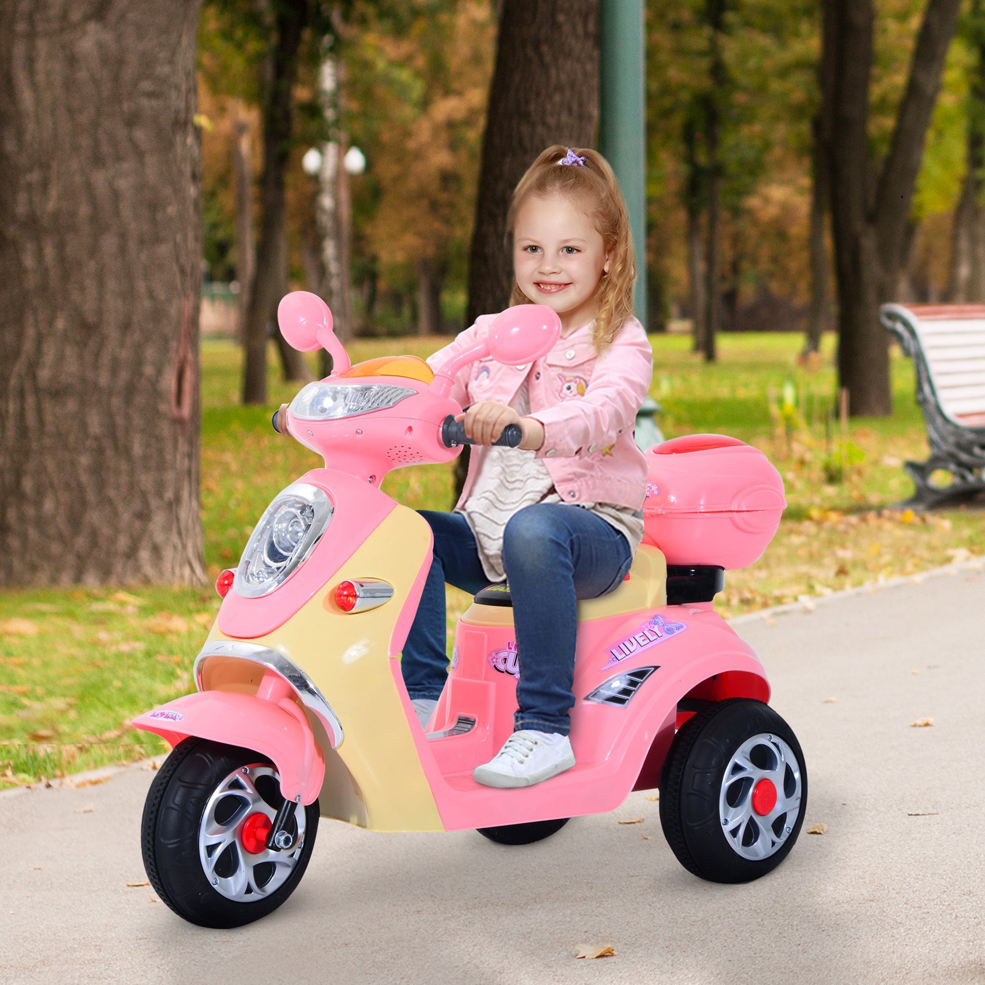 Electric Ride on Toy Car Kids Motorbike Children Battery Tricycle Pink -  Kids Electric Cars & Toys