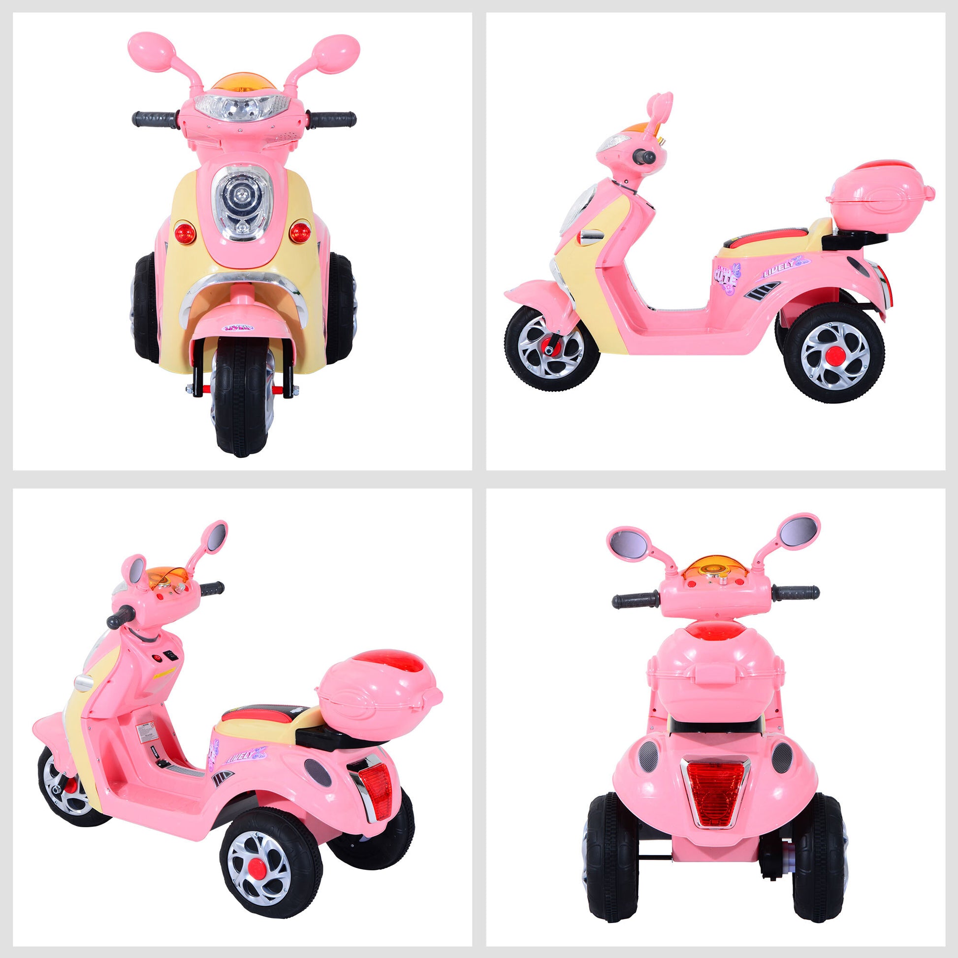 Electric Ride on Toy Car Kids Motorbike Children Battery Tricycle Pink -  Kids Electric Cars & Toys