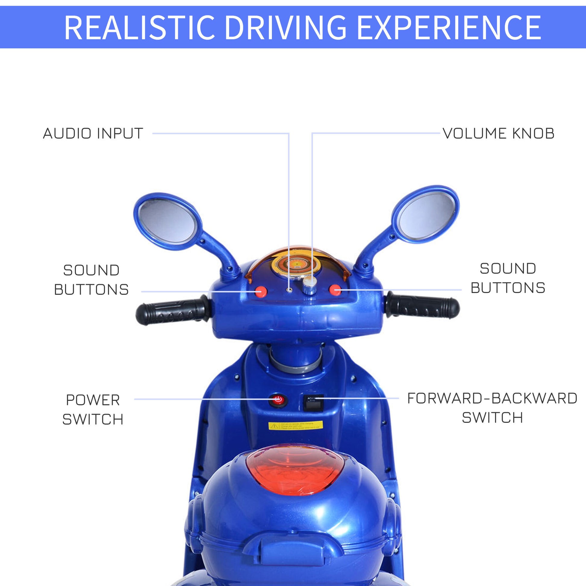 Electric Ride on Toy Car Kids Motorbike Children Battery Tricycle 6V -  Kids Electric Cars & Toys