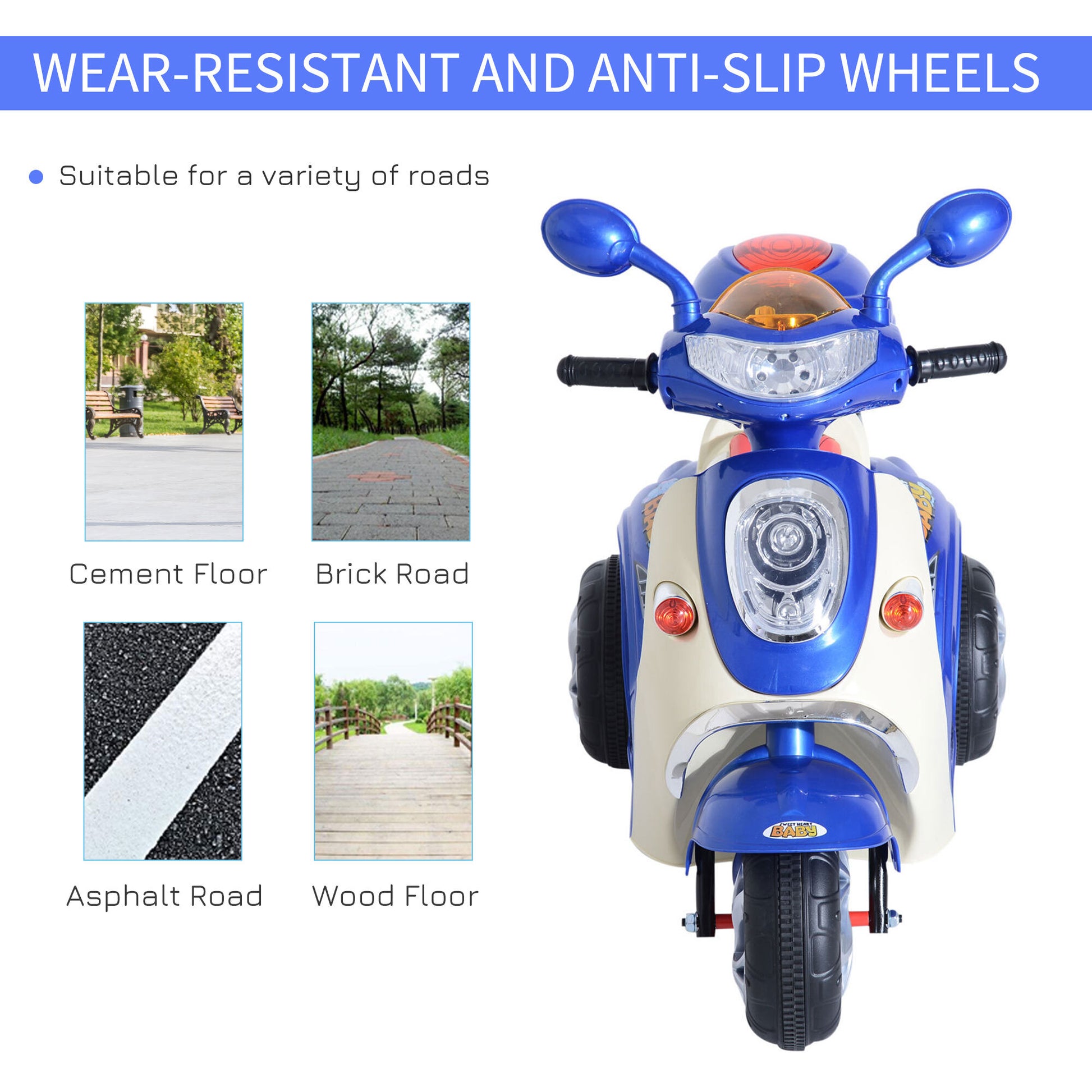 Electric Ride on Toy Car Kids Motorbike Children Battery Tricycle 6V -  Kids Electric Cars & Toys