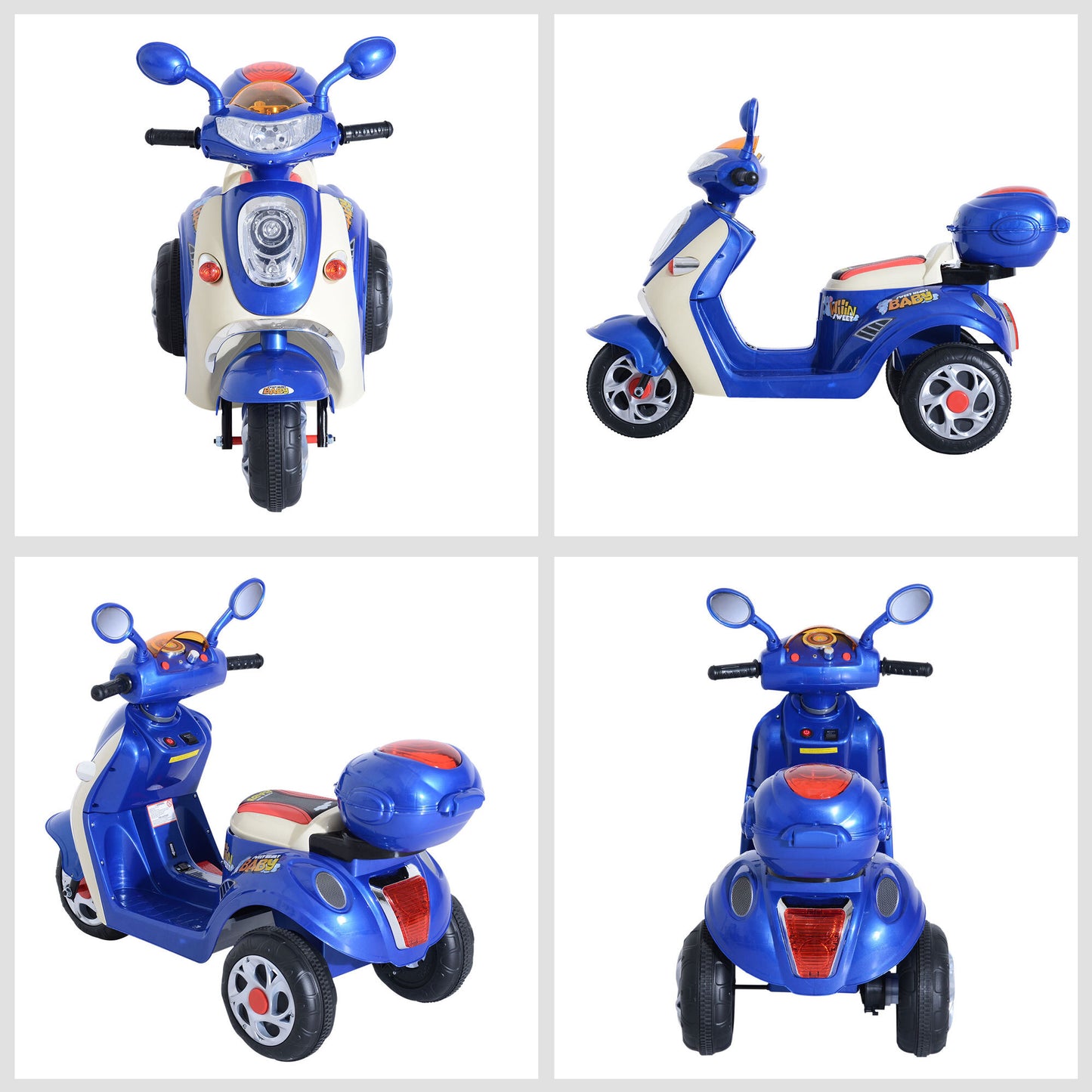 Electric Ride on Toy Car Kids Motorbike Children Battery Tricycle 6V -  Kids Electric Cars & Toys