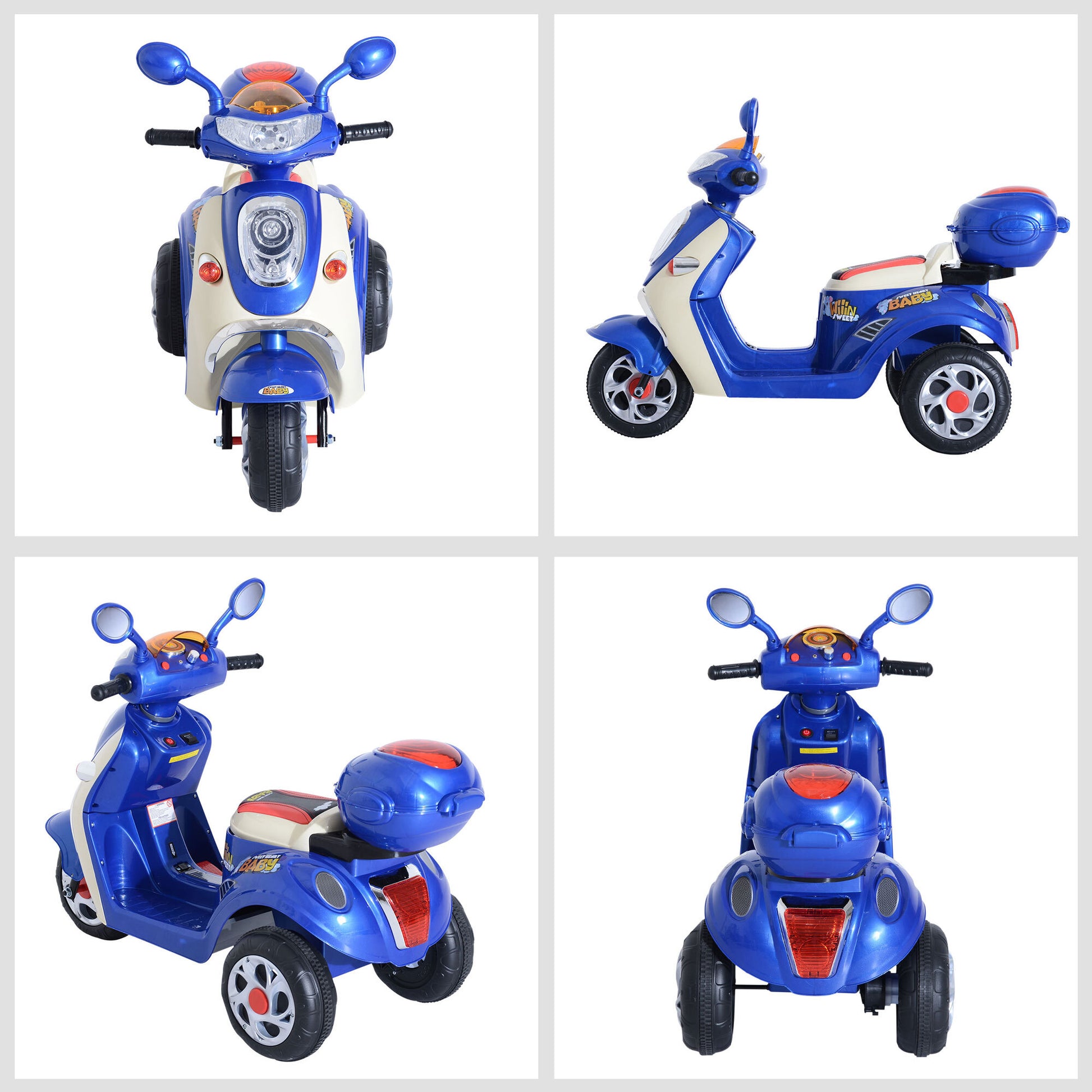 Electric Ride on Toy Car Kids Motorbike Children Battery Tricycle 6V -  Kids Electric Cars & Toys