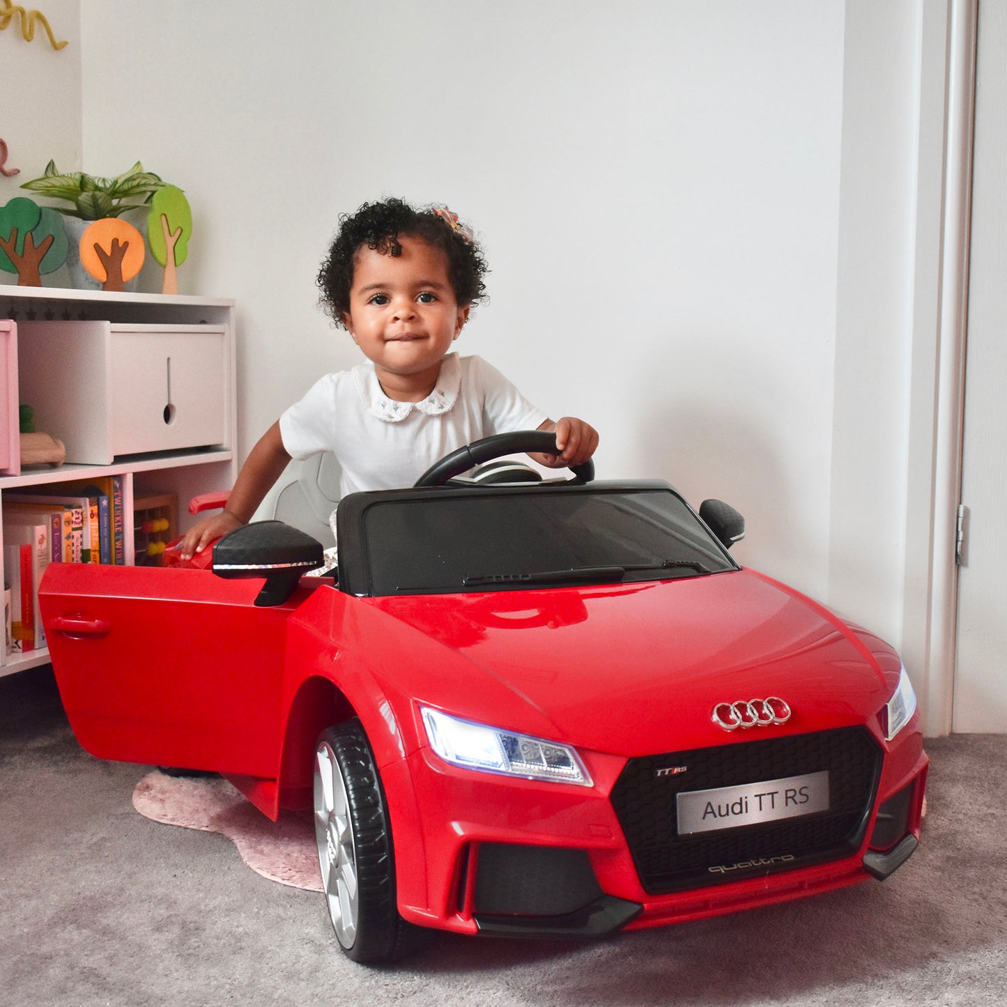 Licensed Audi Tt Ride On Car W/ Remote Headlight Mp3 Red 12v Battery -  Kids Electric Cars & Toys