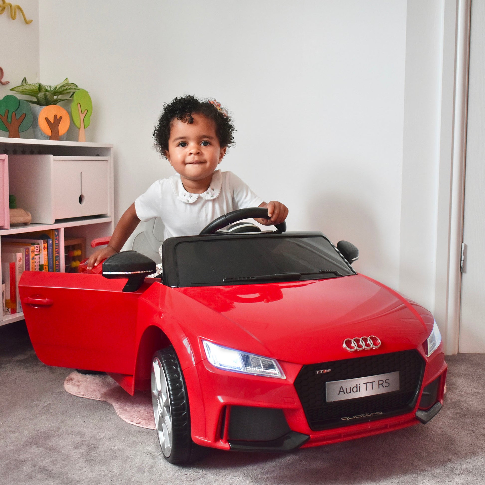 Licensed Audi Tt Ride On Car W/ Remote Headlight Mp3 Red 12v Battery -  Kids Electric Cars & Toys
