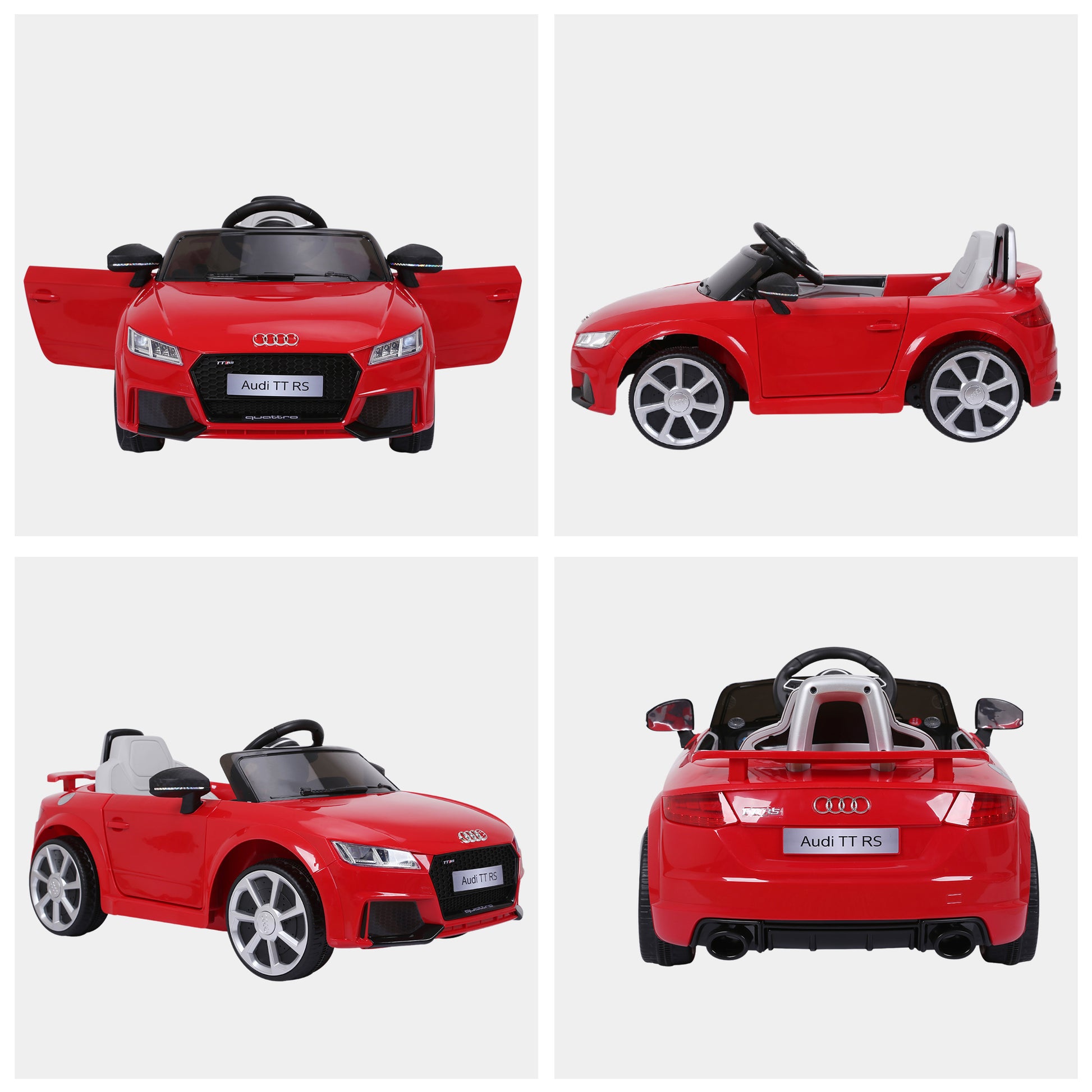 Licensed Audi Tt Ride On Car W/ Remote Headlight Mp3 Red 12v Battery -  Kids Electric Cars & Toys