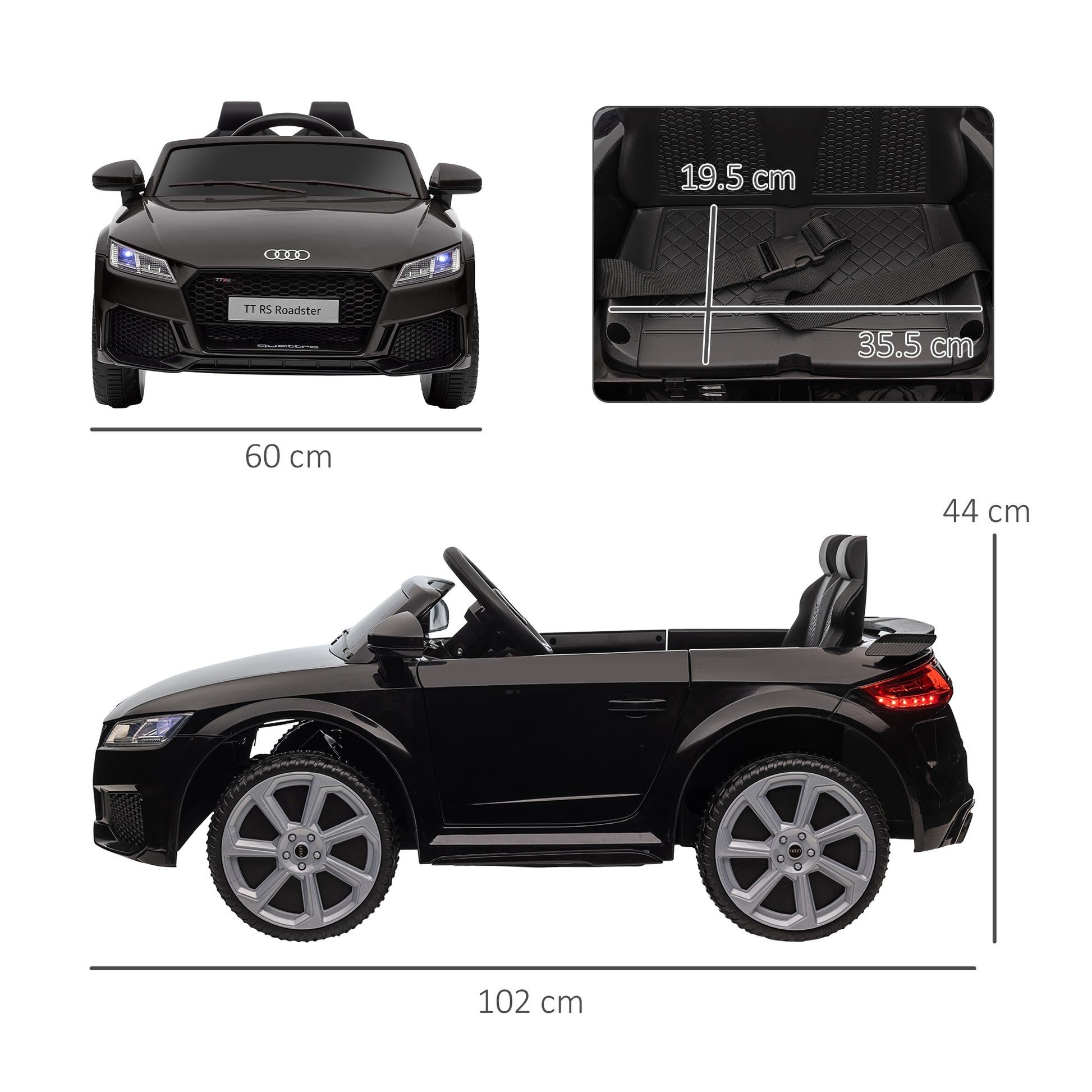 Licensed Audi Tt Ride On Car W/ Remote -  Kids Electric Cars & Toys