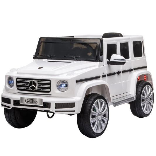 Mercedes Benz G500 12v Kids Electric Ride On Car  White -  Kids Electric Cars & Toys