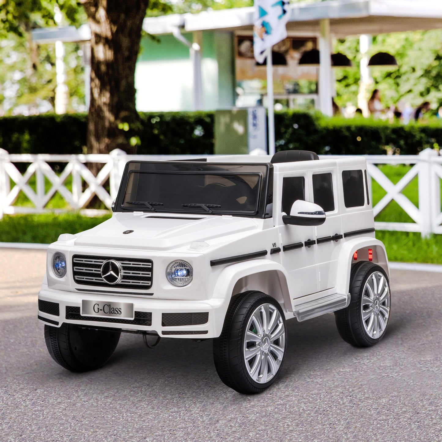 Mercedes Benz G500 12v Kids Electric Ride On Car  White -  Kids Electric Cars & Toys