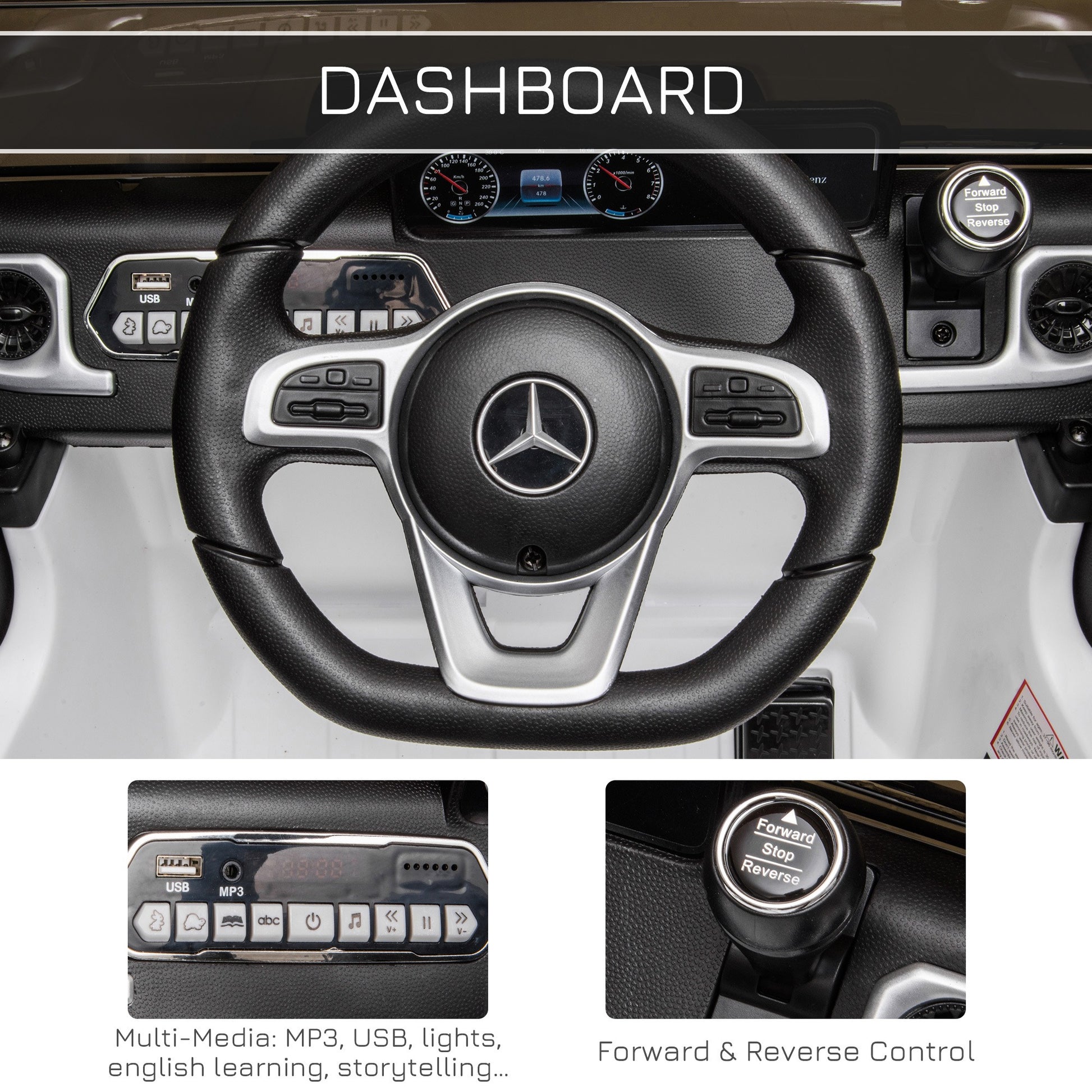 Mercedes Benz G500 12v Kids Electric Ride On Car  White -  Kids Electric Cars & Toys