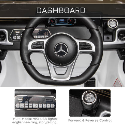 Mercedes Benz G500 12v Kids Electric Ride On Car  White -  Kids Electric Cars & Toys