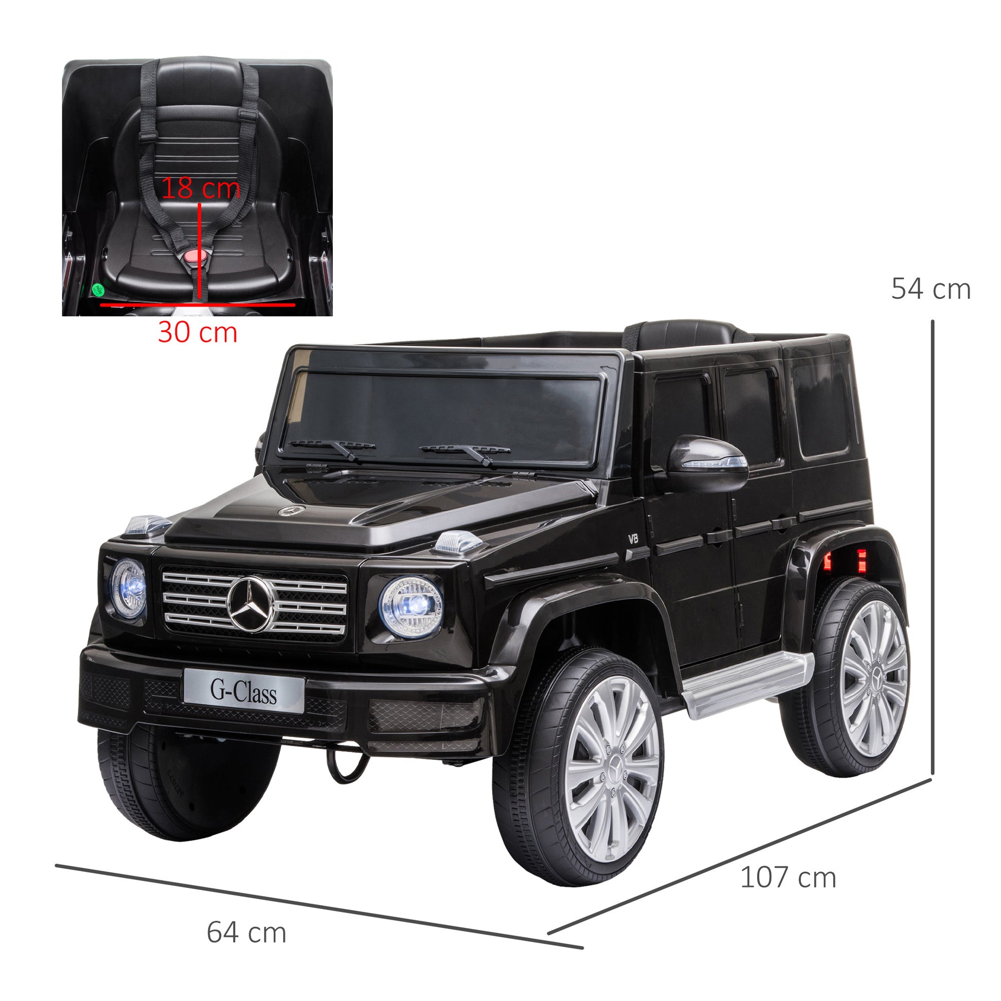 Mercedes Benz G500 12v Kids Electric Ride On Car Black -  Kids Electric Cars & Toys