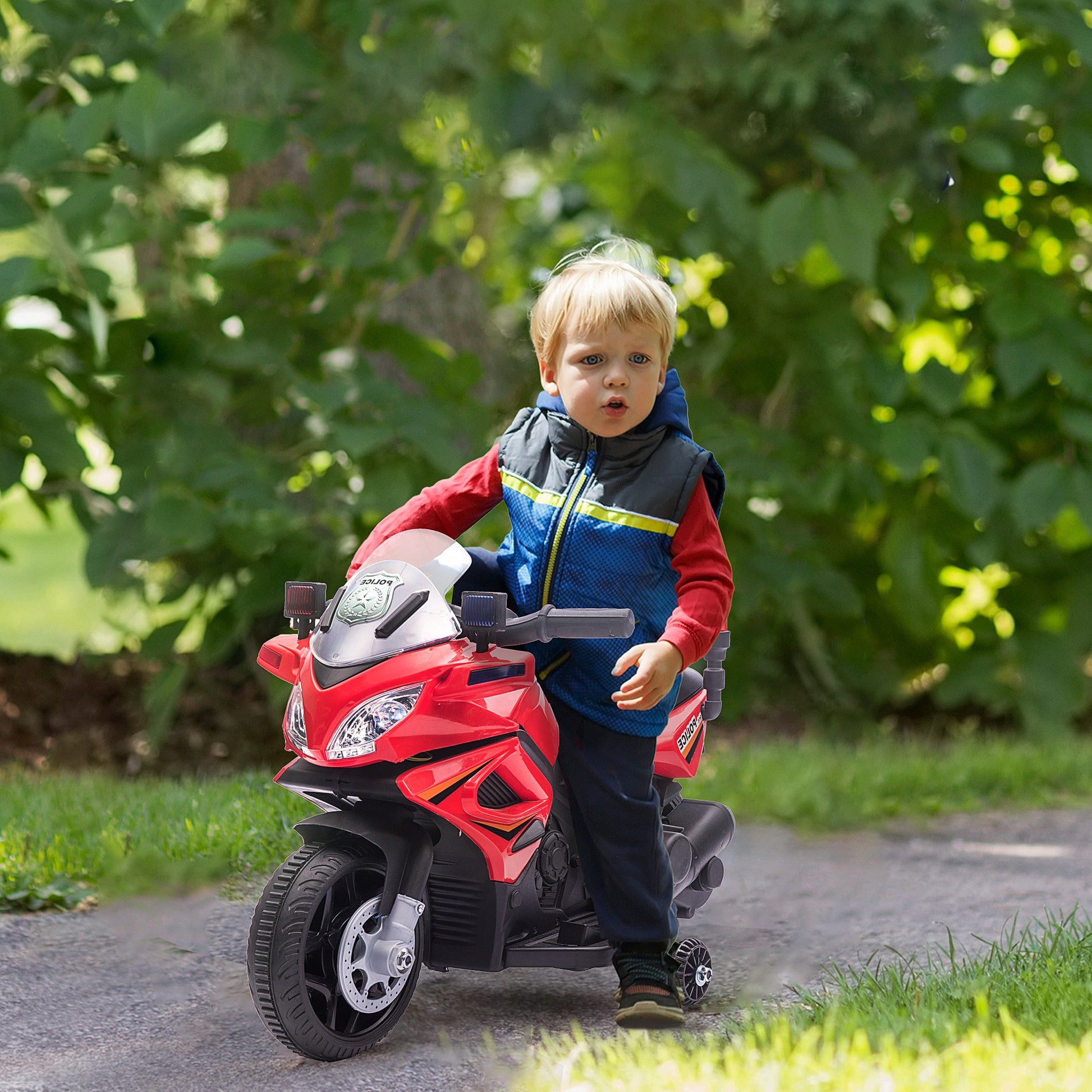 Electric Pedal Motorcycle Ride-on Toy Battery 18-36 Months Red -  Kids Electric Cars & Toys
