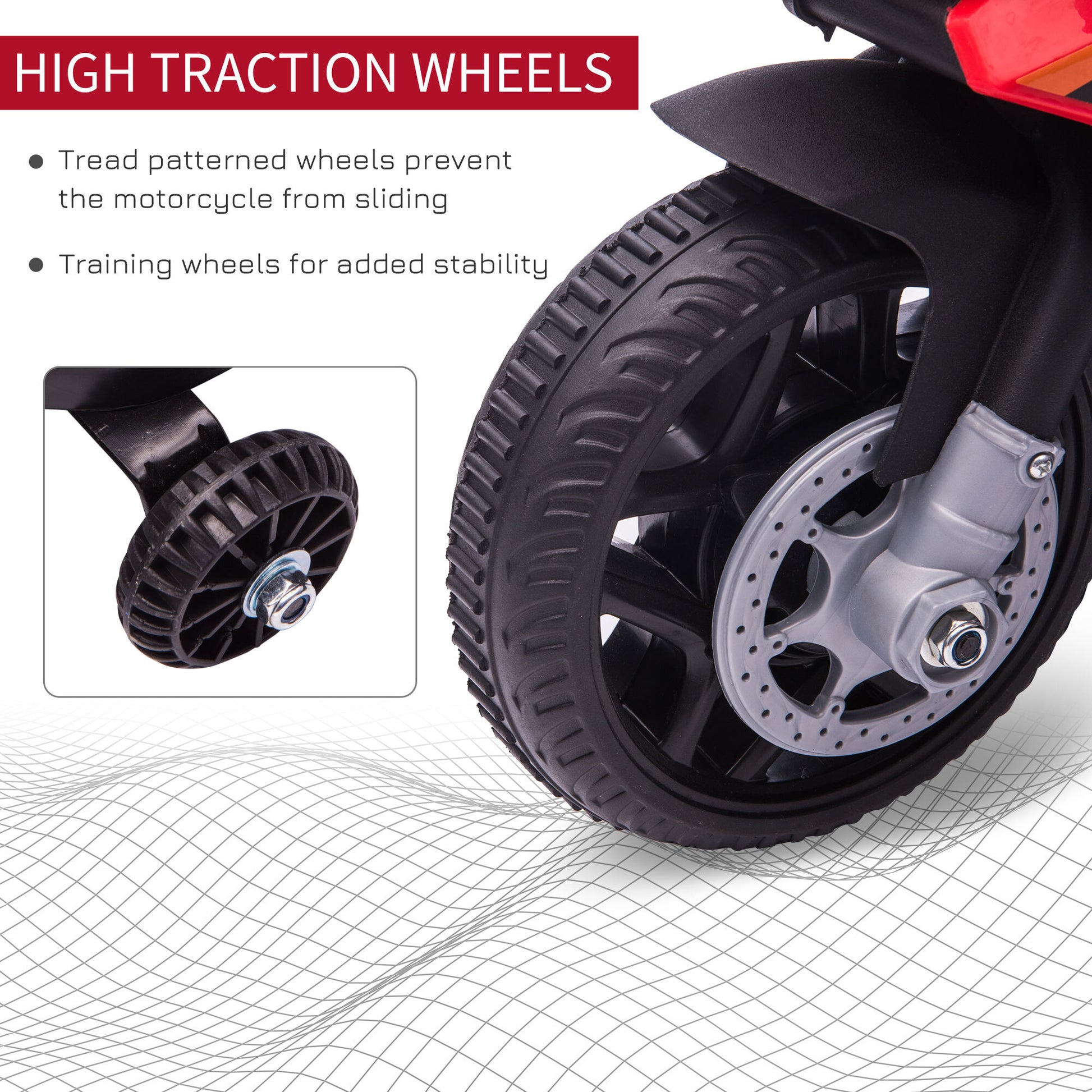 Electric Pedal Motorcycle Ride-on Toy Battery 18-36 Months Red -  Kids Electric Cars & Toys