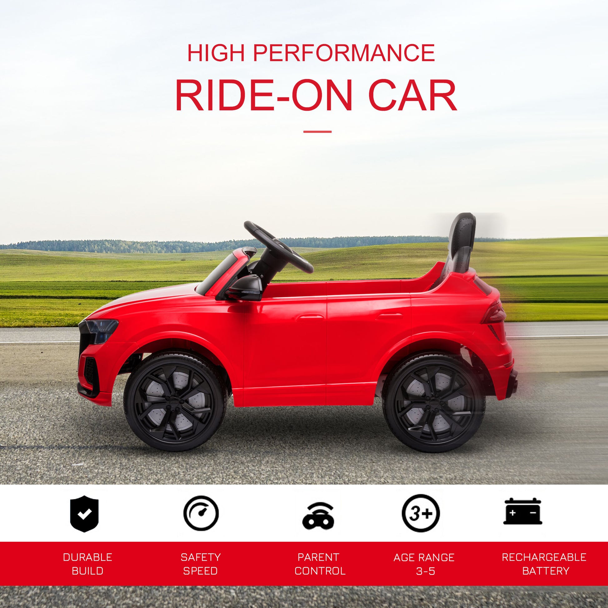 Audi Rs Q8 6v Kids Electric Ride On Car -  Kids Electric Cars & Toys