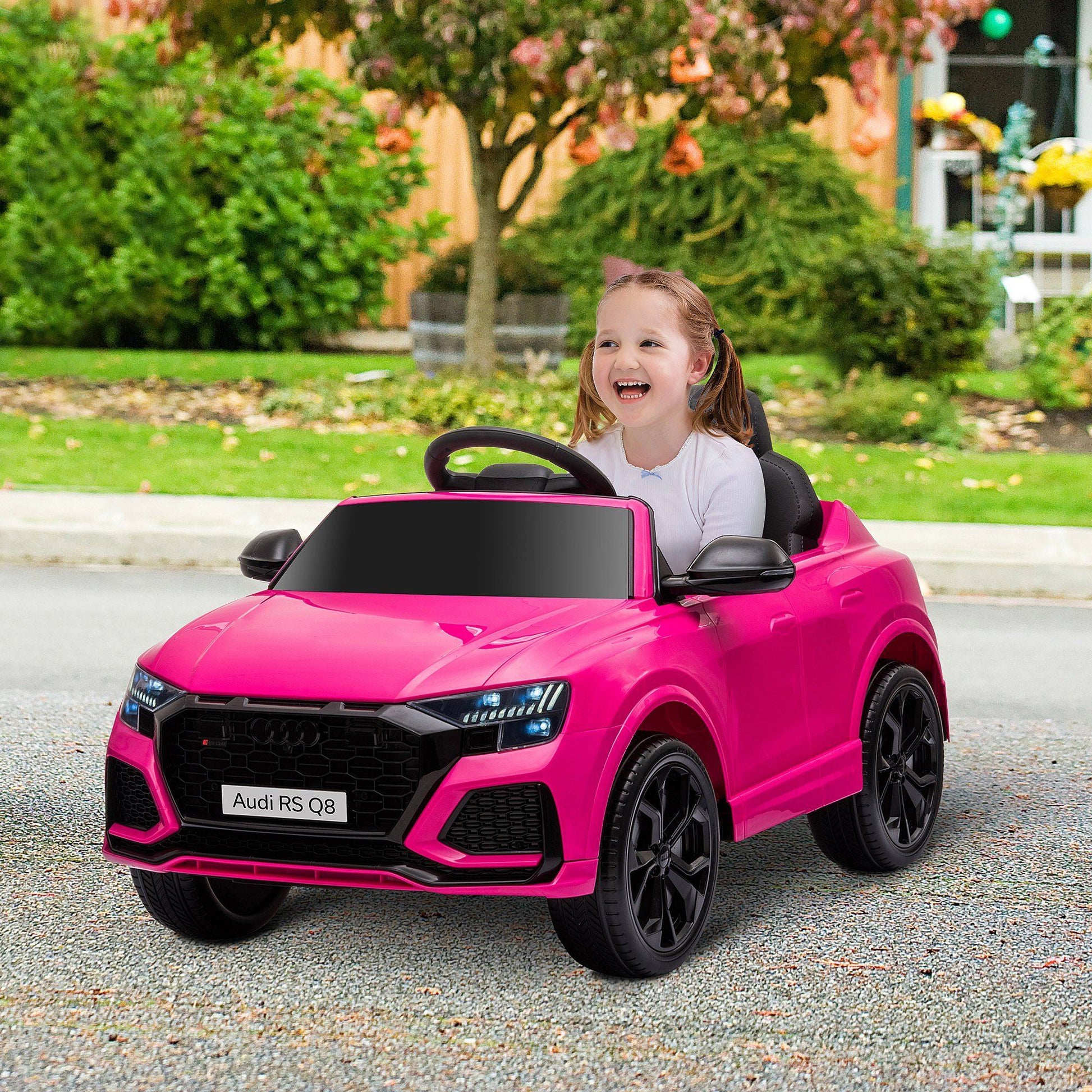 Audi Rs Q8 6v Kids Electric Ride On Car  Pink -  Kids Electric Cars & Toys
