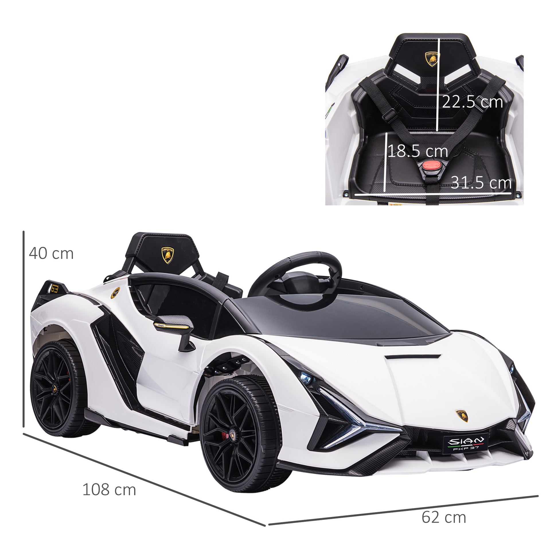 Lamborghini Sian 12v Kids Electric Ride On Car -  Kids Electric Cars & Toys