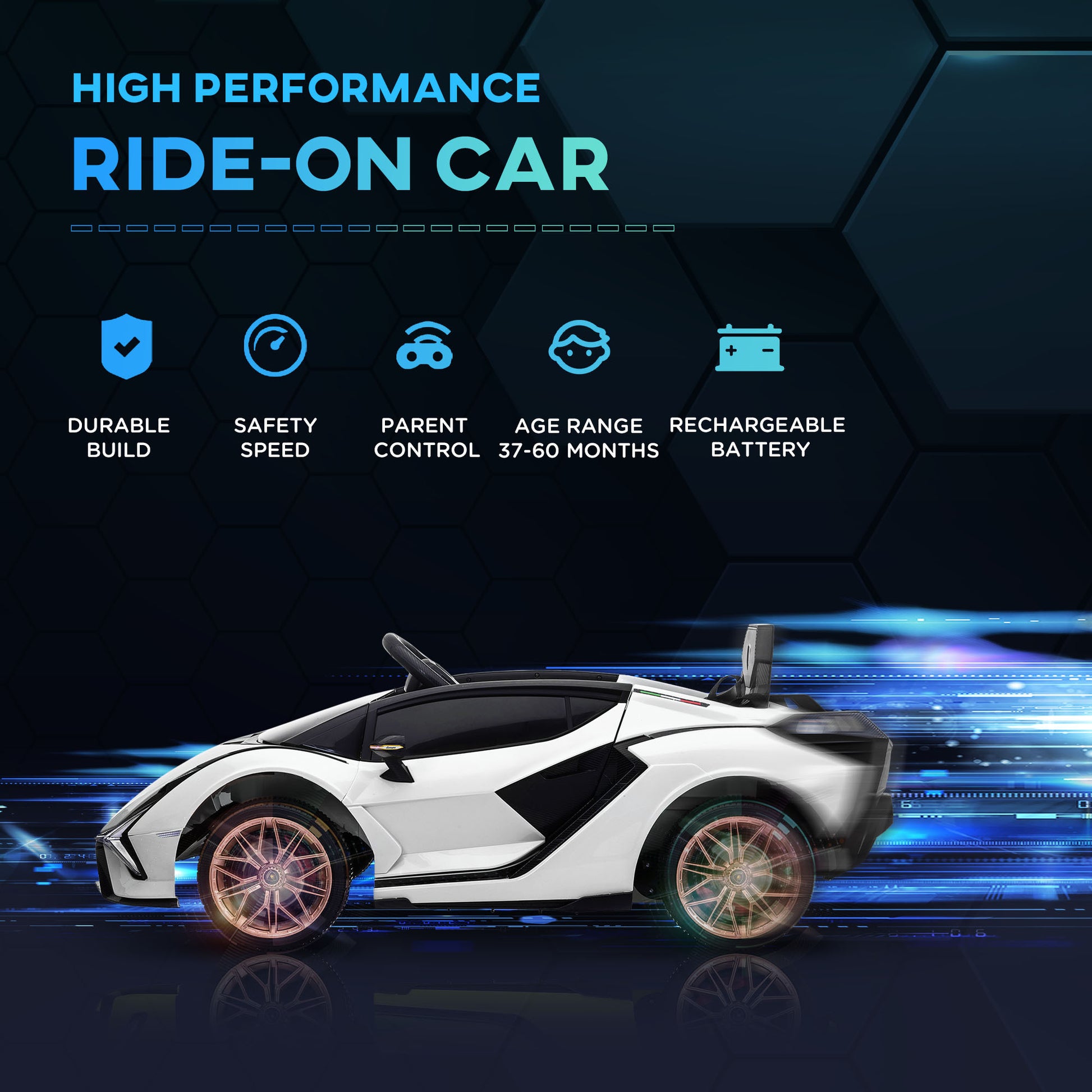 Lamborghini Sian 12v Kids Electric Ride On Car -  Kids Electric Cars & Toys