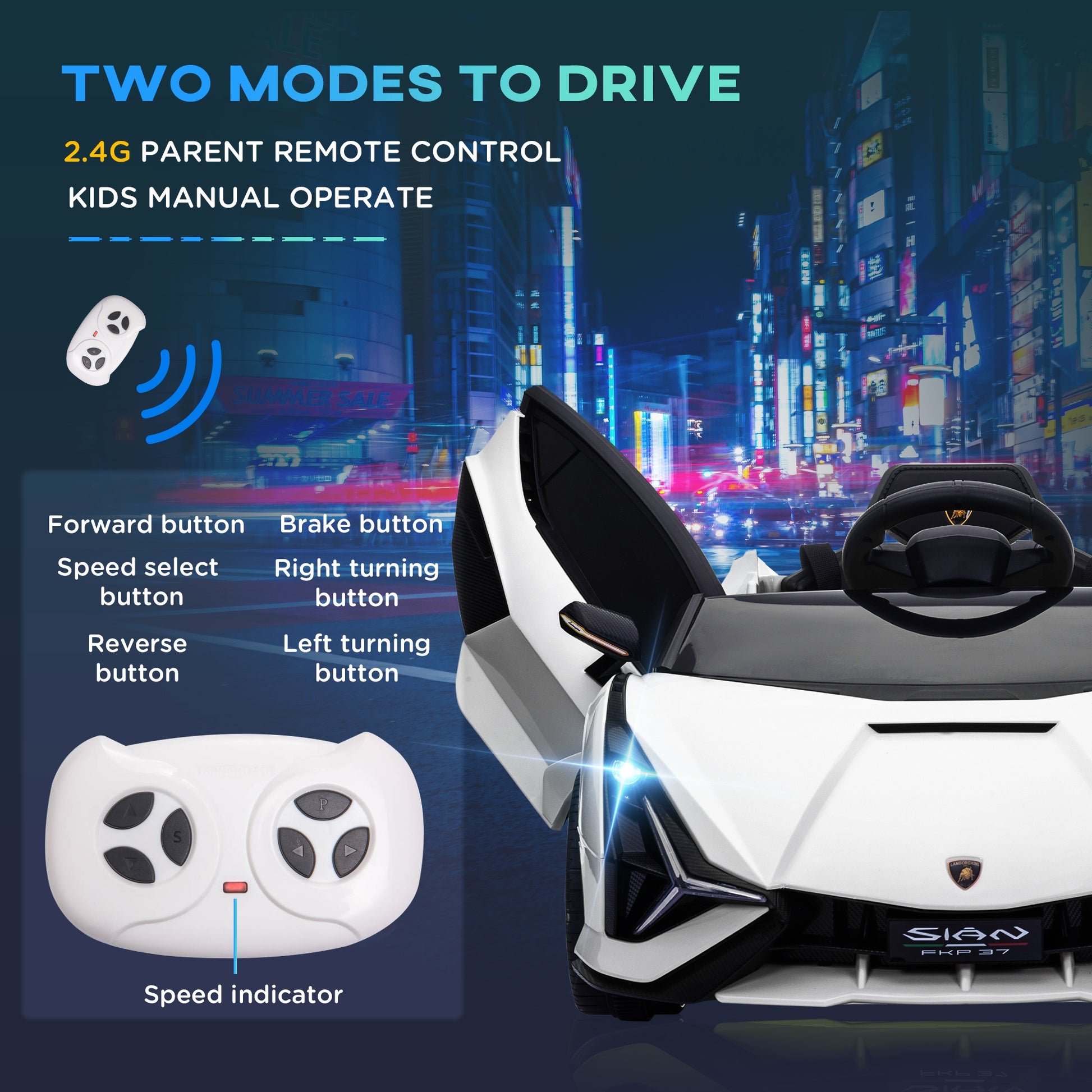 Lamborghini Sian 12v Kids Electric Ride On Car -  Kids Electric Cars & Toys