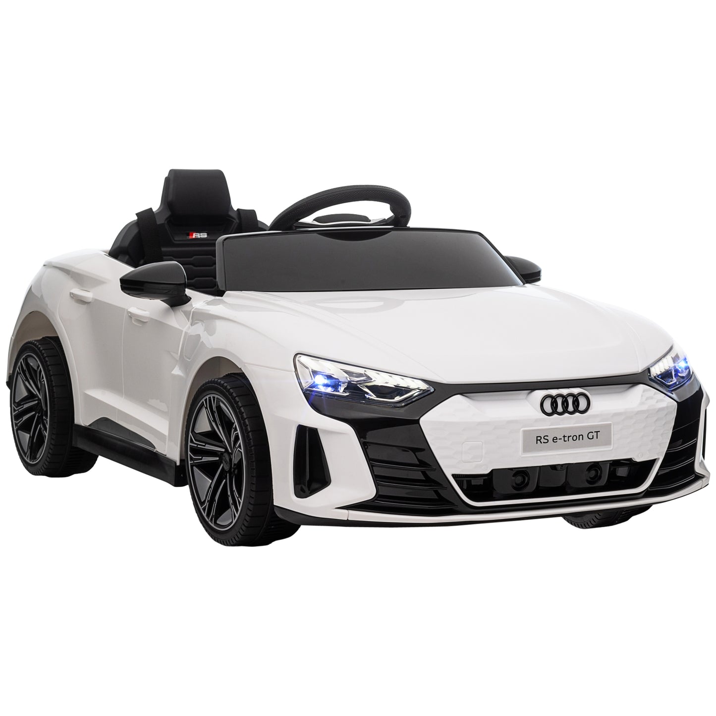 Audi RS e-tron GT Licensed 12V Kids Electric Ride on W/ Remote, White -  Kids Electric Cars & Toys