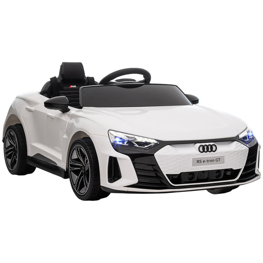 Audi RS e-tron GT Licensed 12V Kids Electric Ride on W/ Remote, White -  Kids Electric Cars & Toys