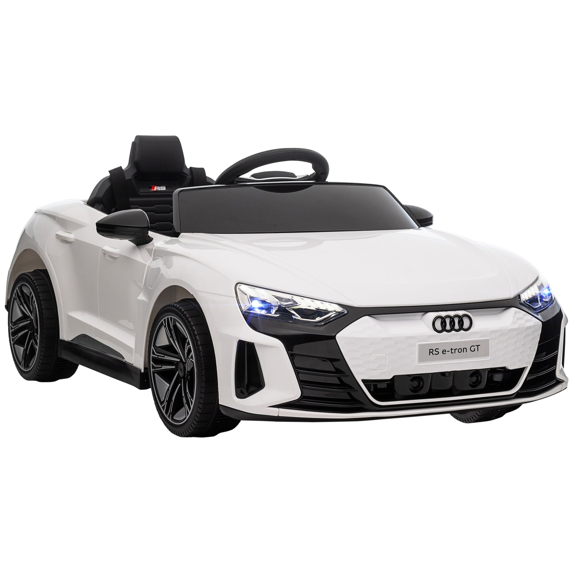 Audi RS e-tron GT Licensed 12V Kids Electric Ride on W/ Remote, White -  Kids Electric Cars & Toys