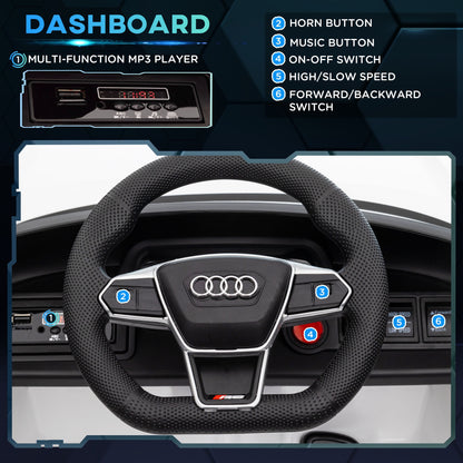 Audi RS e-tron GT Licensed 12V Kids Electric Ride on W/ Remote, White -  Kids Electric Cars & Toys